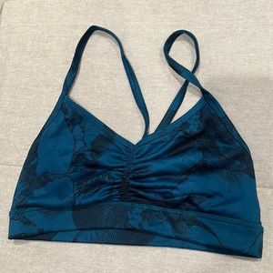 blue sports bra